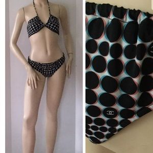 Chanel Bikini Circle Print and CC logo Throughout